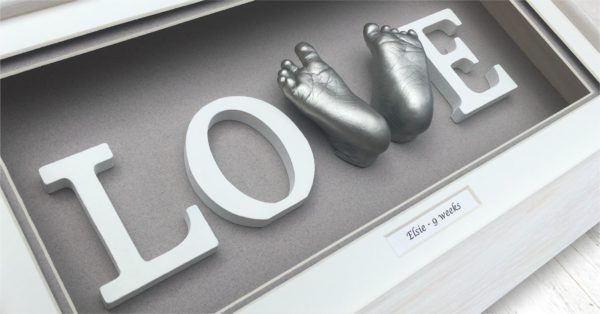 Framed Babyprints keepsake shown on the Braintree profile