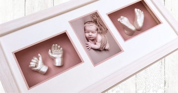 Example Babyprints keepsake shown on the Northern Ireland profile